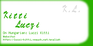 kitti luczi business card